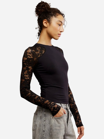 Free People No Excuses Top - Black