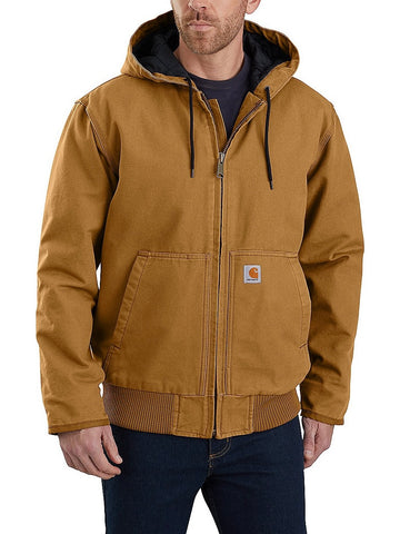 Carhartt Men's Insulated Active Washed Duck Jacket - Brown