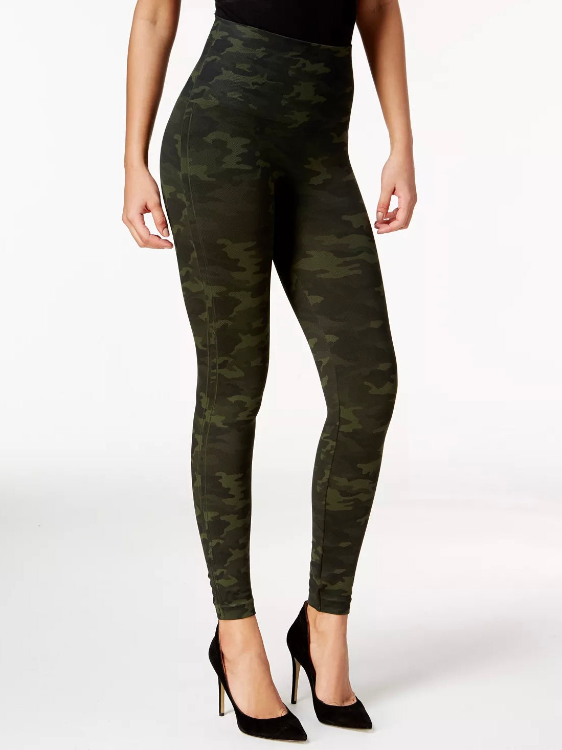 Spanx Seamless Look At Me Now Leggings- Green Camo