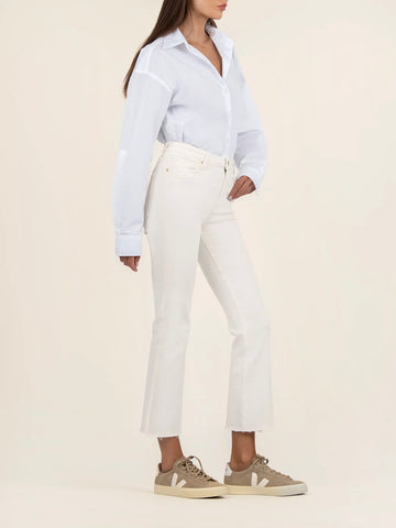 Kelsey High Rise Ankle Flare - ECRU