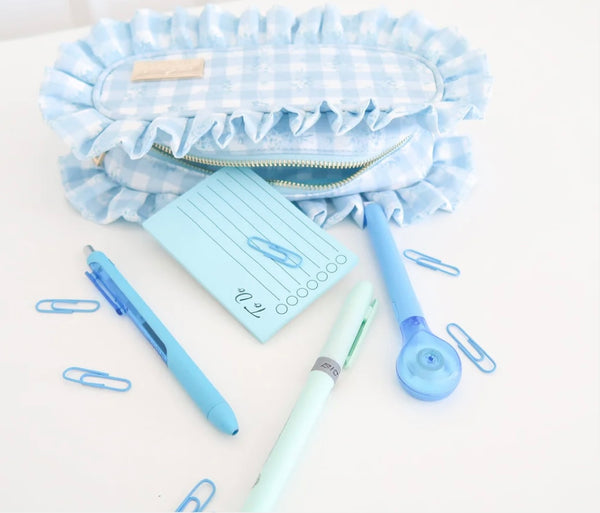 Hollis Ruffled Nylon Pencil Bag - ALL