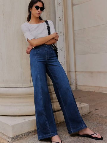Free People We The Free Libre Wide-Leg Jeans - Lock and Key