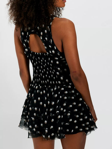Free People Raven Printed Mini Dress - Night Combo