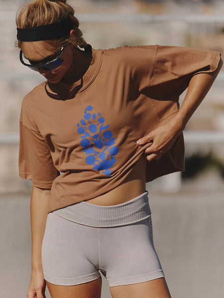 Free People Inspire Buti Logo Tee - Twig/Pulse Combo