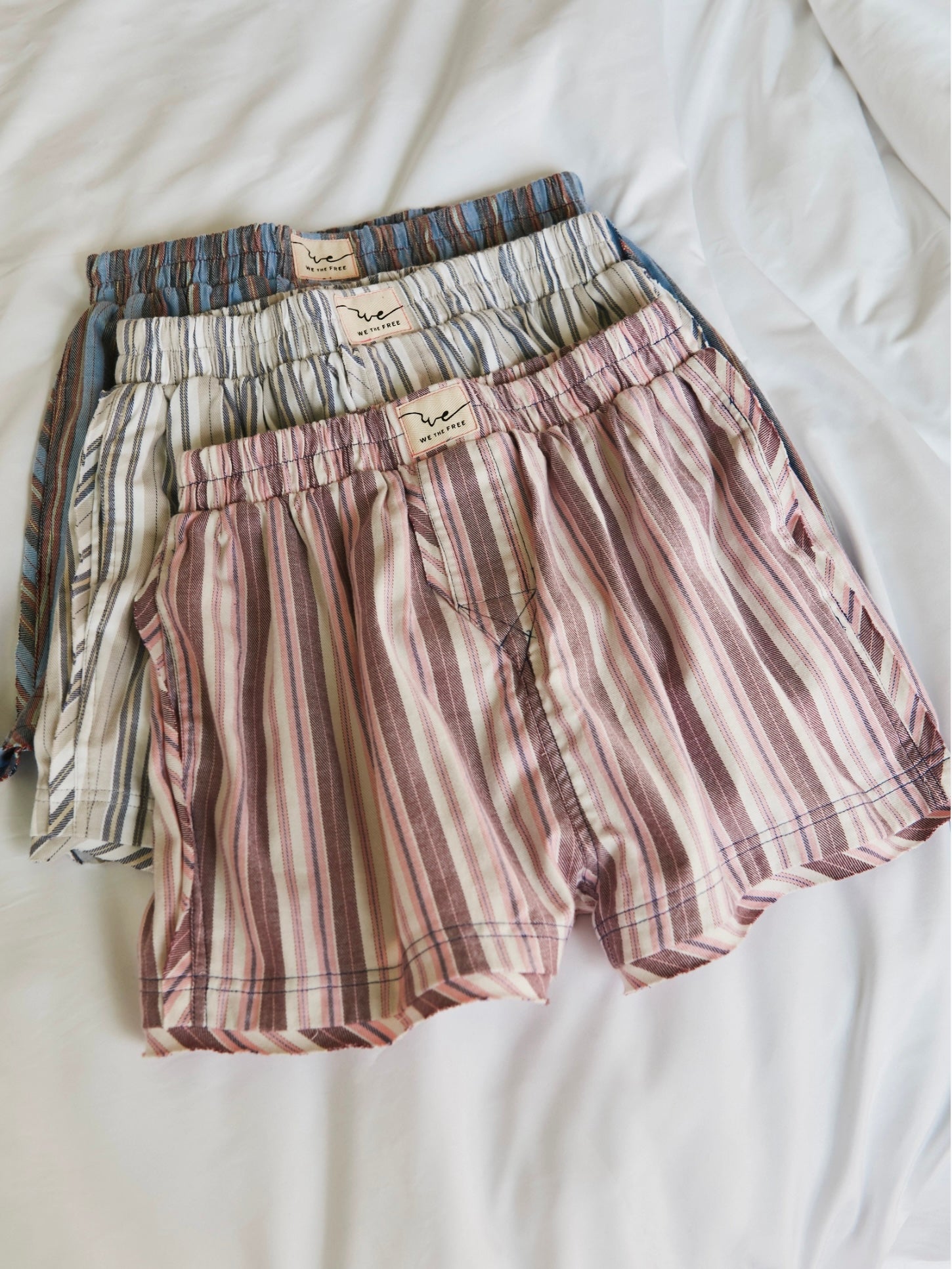 Free People Day To Day Flannel Boxers - Burgundy Combo by
