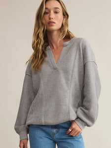 ZSupply Out Of Towner Sweatshirt- Heather Grey