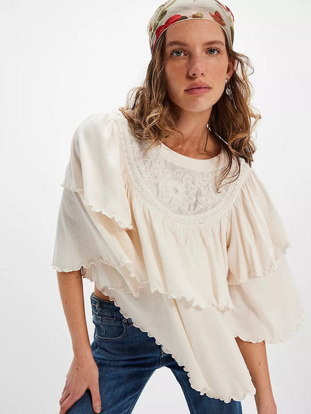 Free People Rose Party Tee - Sugar Swizzle