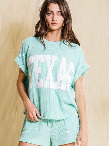 ‘Texas’ Comfy Oversized Graphic Sweater - All