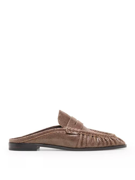 Betzy Loafers - Mocha Embossed Suede