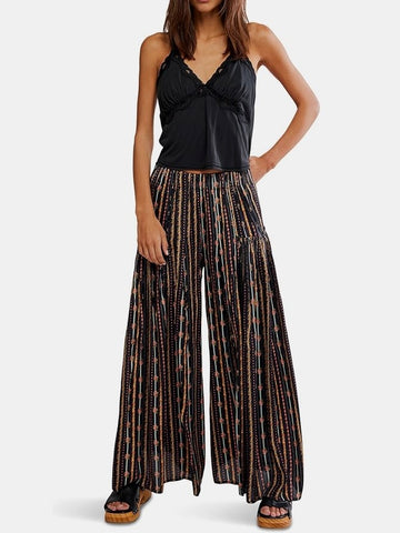 Free People So Charming Wide Leg - Charcoal Combo