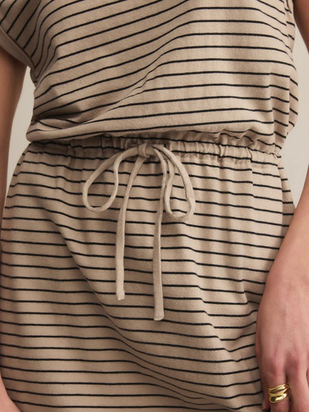 ZSupply Dayshift Cotton Striped Mini Dress - Retreat