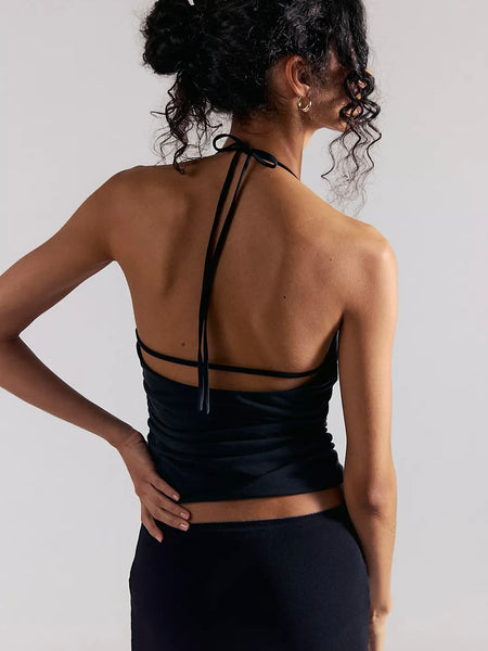 Free People Toni Beaded Tank- Black