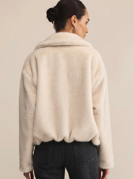 ZSupply Amethyst Faux Fur Jacket- Crystal