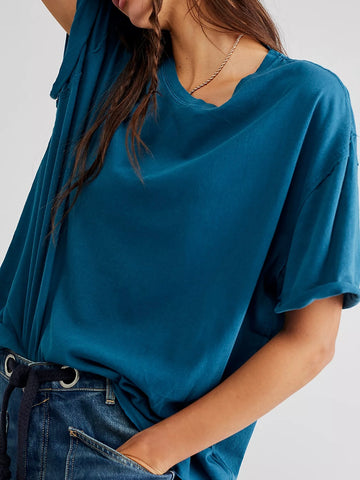 Free People Nina Tee- Navy Patina