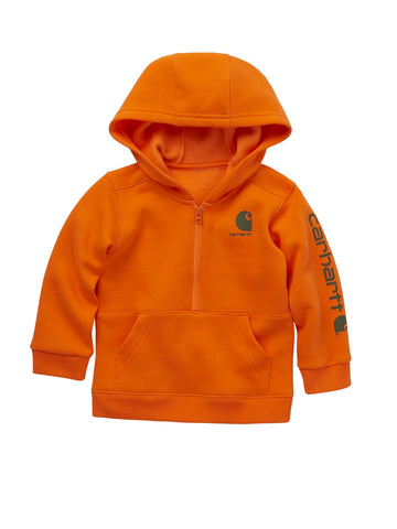 Carhartt Boys’ Fleece Long Sleeve Half Zip Hooded Sweatshirt (Child/Youth) - ALL