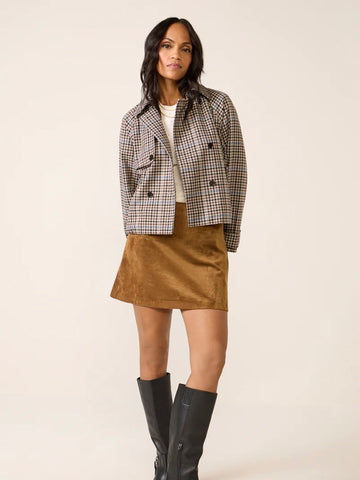 ZSupply Ciera Suede Mini Skirt - Coconut