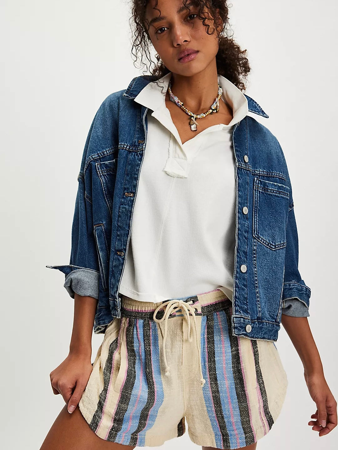 Free People Kalli Board Shorts - Sand Combo