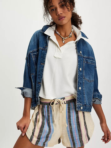 Free People Kalli Board Shorts - Sand Combo