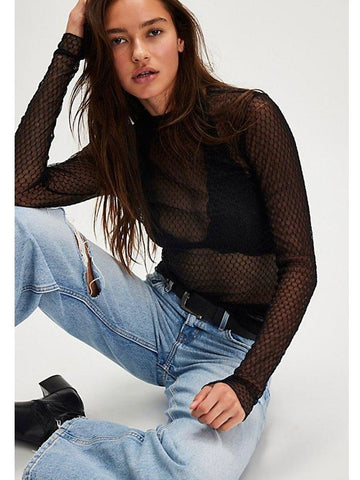 Free People Minding My Business Top- Black