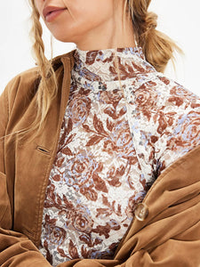 Free People Lyric Long Sleeve - Ivory Combo