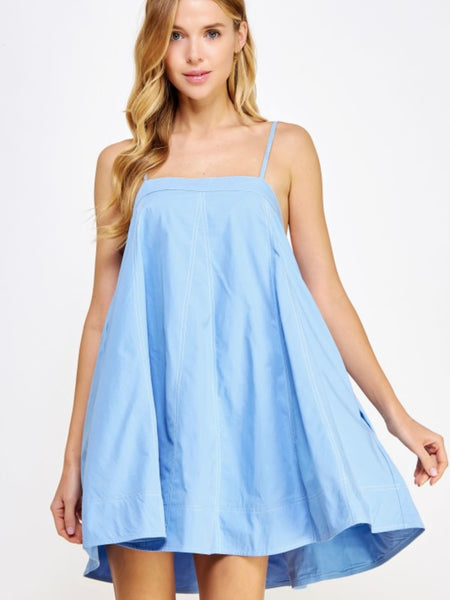 Chambray Mini Dress - Chambray