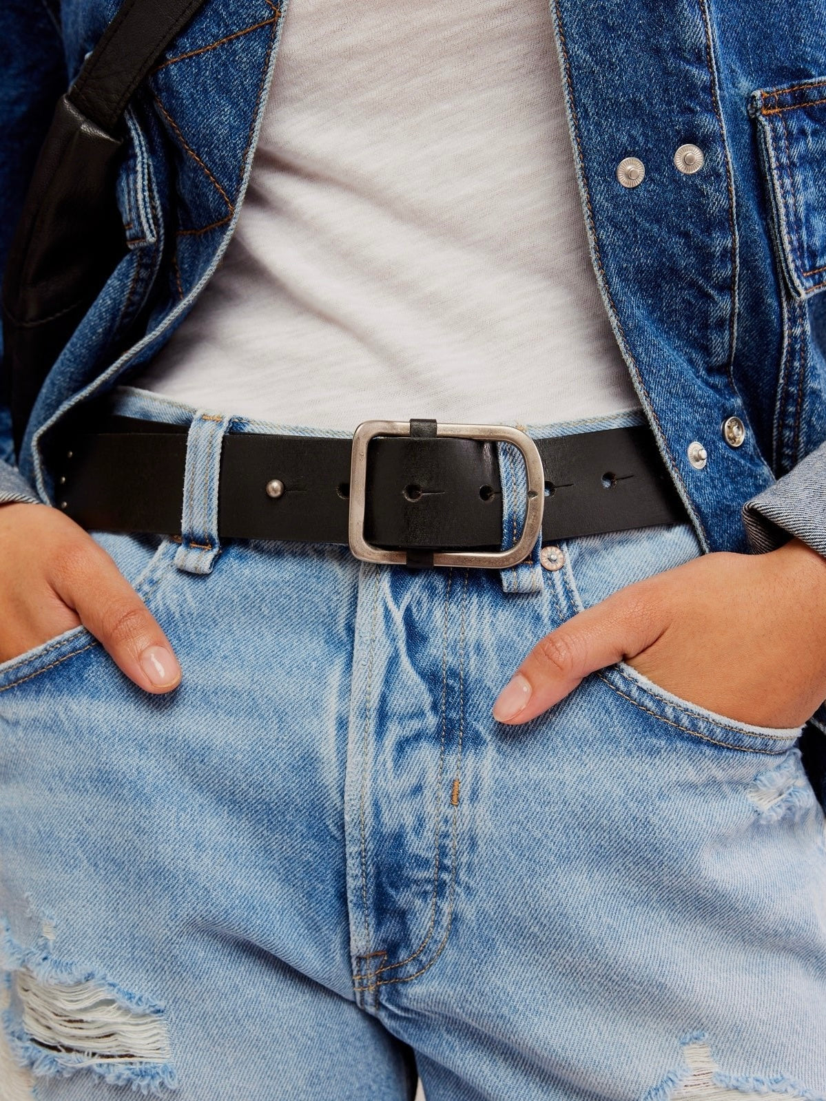We The Free Gallo Leather Belt - Black