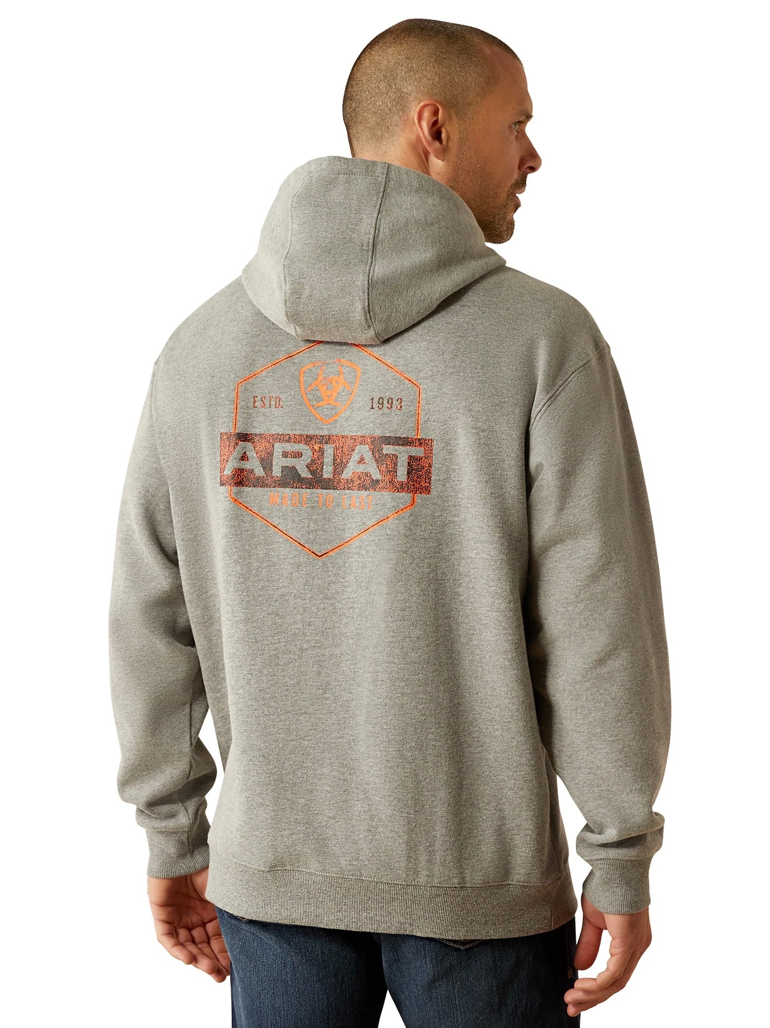 Ariat Bold Hex Hoodie - Grey Heather