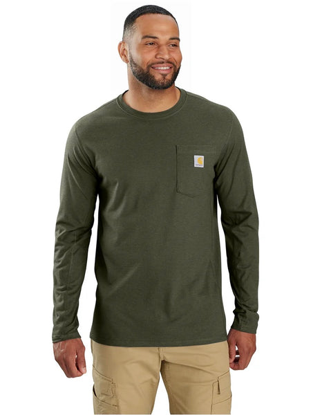 Carhartt Men's Loose Fit Heavyweight Long Logo Sleeve Graphic T-Shirts - ALL colors