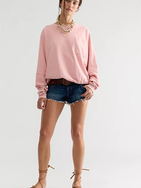 We The Free Epic Long Sleeve Top -Peach Skin