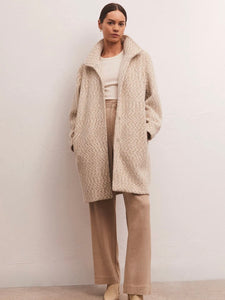 ZSupply Connor Knit Coat- Whisper White