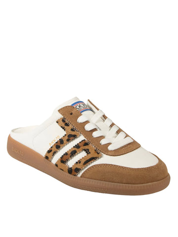 Back 70 EASTER - White Leopard Backless Sneaker