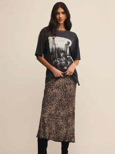 ZSupply Izabel Leopard Skirt - Desert Tan