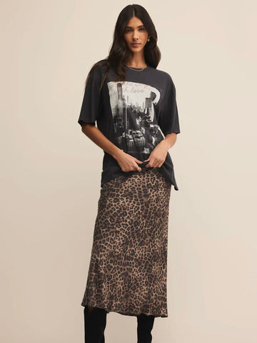 ZSupply Izabel Leopard Skirt - Desert Tan