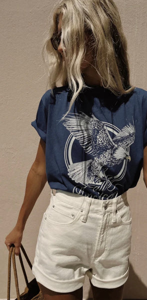 ZSupply ALL American Boyfriend Tee - Yacht Blue