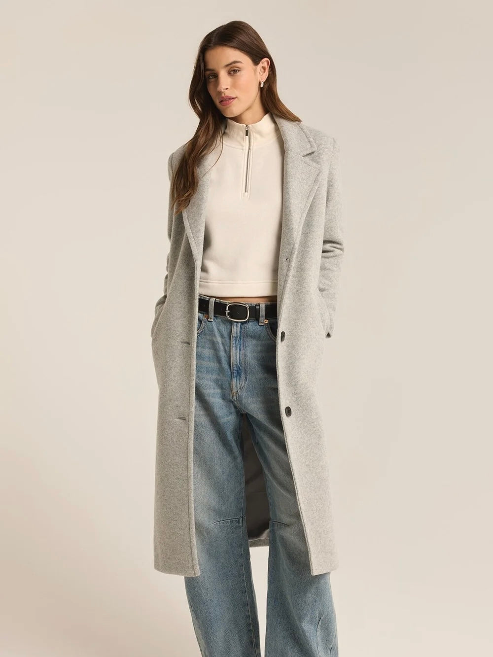 ZSupply Conway Plush Coat - Classic Heather Grey