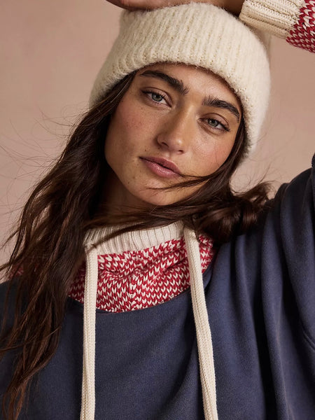 Free People Snug Bonnet Sweatshirt - Indigo