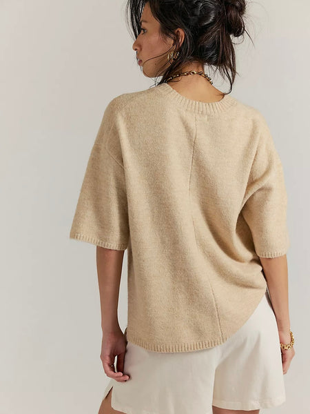 Free People Margot Sweater Tee - Pearl Melange