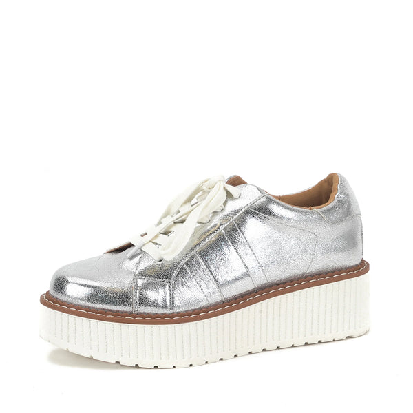 Marcell Flatform Sneaker- Silver