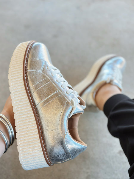 Marcell Flatform Sneaker- Silver