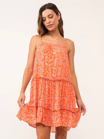 Phoebe Strap Tank Dress - Papaya