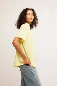 Free People Nina Tee- Yellow Finch