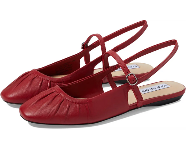 Garson Flats- Red Leather
