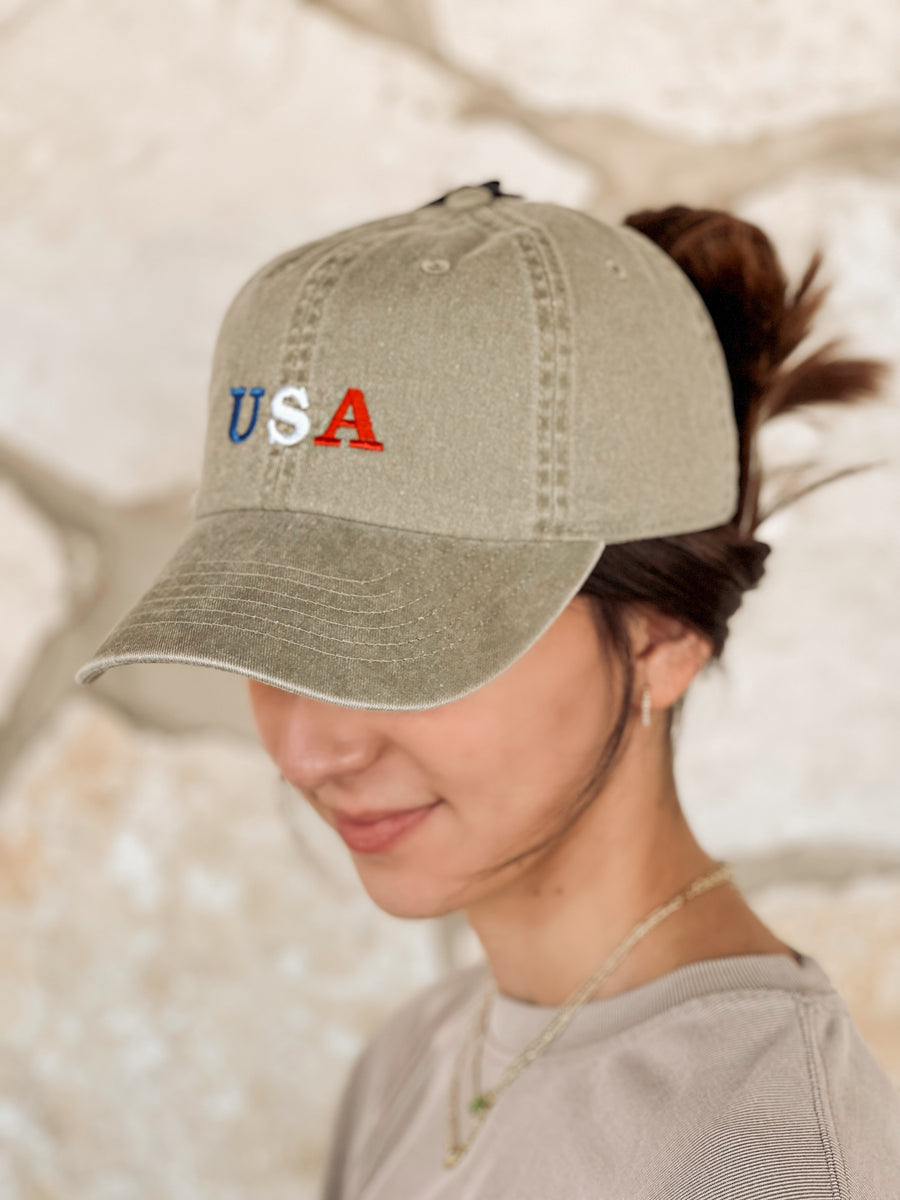 Distressed USA Baseball Cap – Davis Country Store