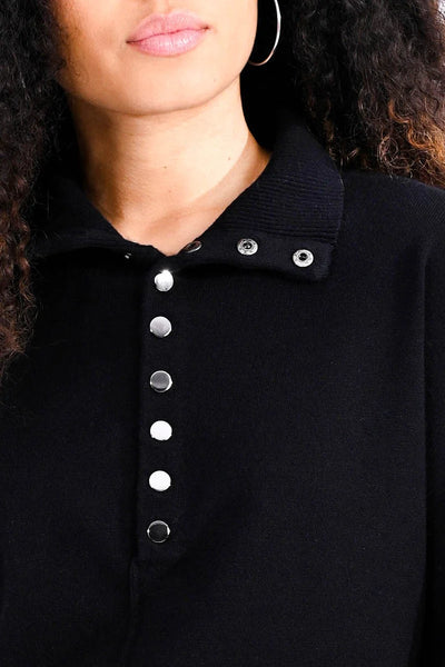 High Neck Buttoned Sweater