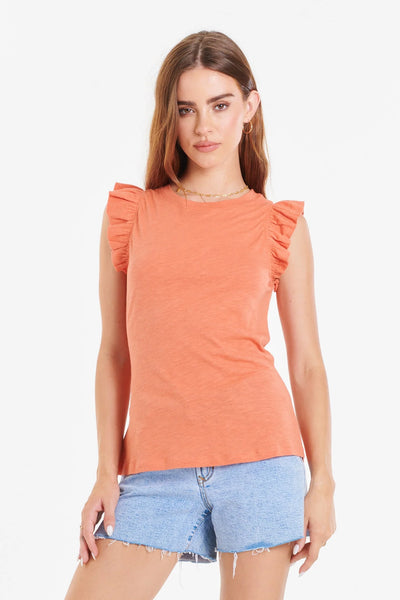 North Ruffle Sleeve Top- All Colors