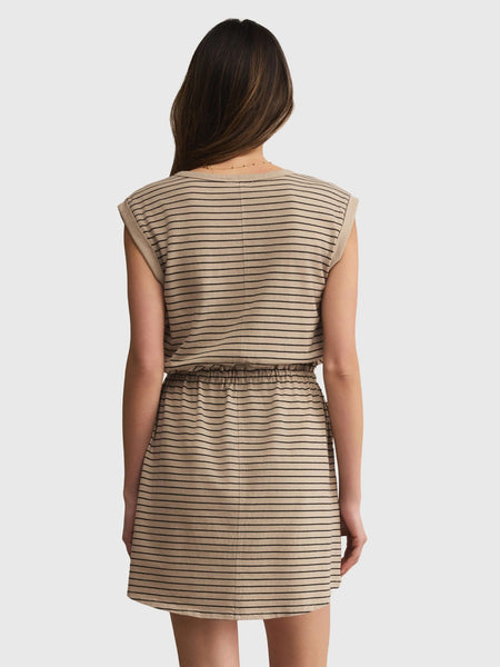 ZSupply Dayshift Cotton Striped Mini Dress - Retreat