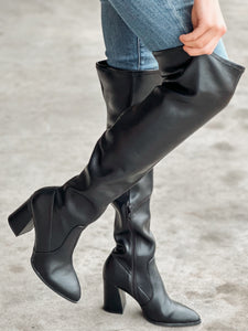 Gollie Boots -Black Leather