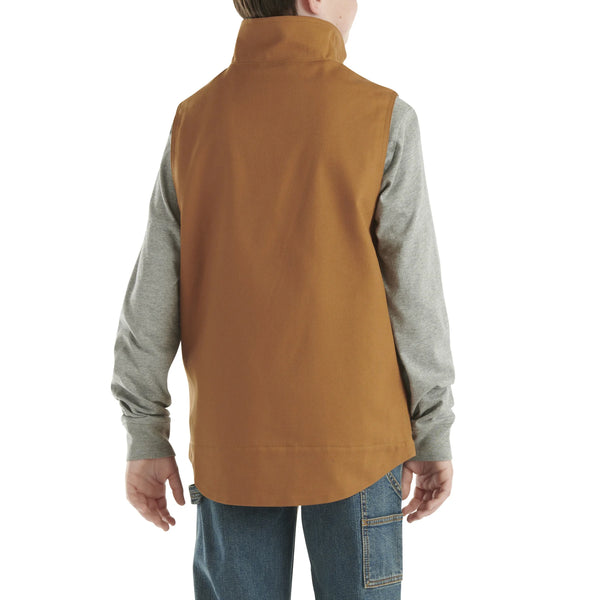 Carhartt Kids Canvas Sherpa Lined Vest - Carhartt Brown