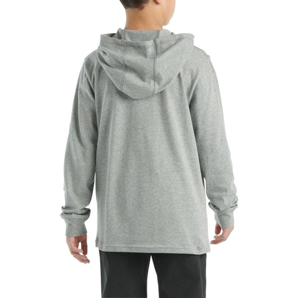 Carhartt Boys’ Long Sleeve Hooded Graphic T-Shirt - Charcoal Heathered