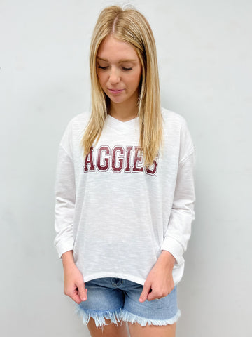 Knit Aggies Pullover
